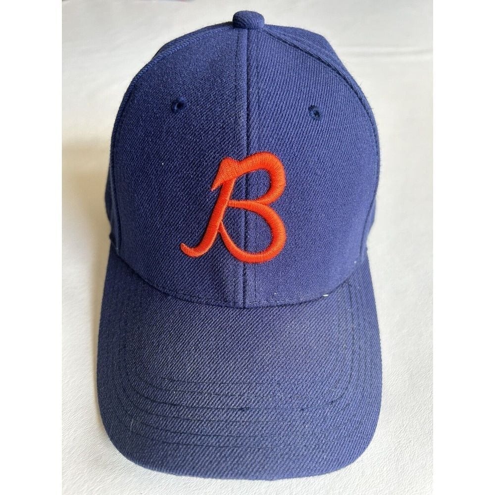 Chicago Bears Top Pro Brand On-Field Fitted "B" Logo Hat Navy Size 7 3/8